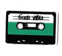 Patche écusson Good Vibes Cassette Audio K7 patch brodé musique vintage
