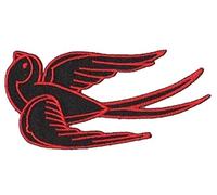 Patche écusson Hirondelle Tattoo patch badge thermocollant oiseau tatouage