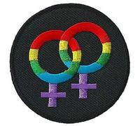 Patche écusson LGBT patch thermocollant gay lesbienne feminin symbole brodé