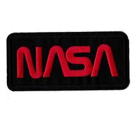 Patche écusson logo NASA rouge et noir patch brodé badge insigne thermocollant