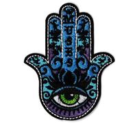Patche écusson main Fatma Khamsa patch brodé thermocollant berbère