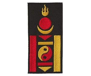 Patche Ecusson Mongolie Bouddhisme Thermocollant Symbole Patch Brodé Couleurs Asie