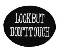 Patche Écusson Patch Brodé Inscription Pas Touche Thermocollant Look But Don't Touch