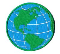 Patche écusson planète Terre patch thermocollant brodé