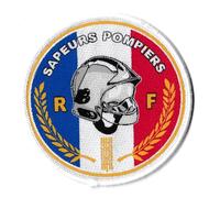 Patche Ecusson Sapeurs Pompiers Pompier France Patch Tissé Thermocollant