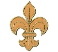 Patche fleur de lys écusson thermocollant patch brodé médiéval roi reine moyen age
