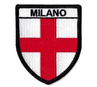 Patche Milan Ecusson Brodé Thermocollant Ville Milano Italie Blason Armoiries