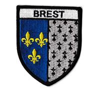 Patche Patch Brest Écusson Thermocollant Brestois Ville Bretagne Blason Logo Armoiries