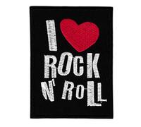 Patche patch écusson I love Rock 'n' Roll rocker thermocollant