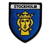Patche Stockholm Écusson Blason Armoiries Brodé Thermocollant Suède