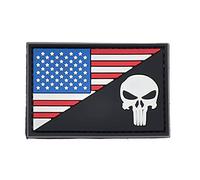 PATCHERIA US Punisher Skull Flag PVC Patch 7,3 x 4,9 cm