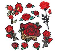 Patches À Repasser 10Pcs Luggage Shoes Hat Diy Decorative Flowers Embroidered Flowers Ironing Back Tape Applique Cloth Coat Patches Luggage Decorative Badges