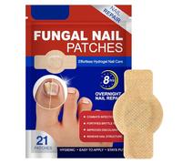 Patches de champignon Nails 21 Pièces, Patteaux traitement des ongles réparation naturels, patchs de correction des ongles d'orteils pour ongles endommagés et l'apparence des ongles décolorés