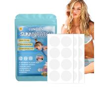 Patches De Type - Patchs Solaires Amusants | Autocollants De Rappel De Crème Solaire Avec Designs Mignons Et Alertes Claires | UV Reactif Couleur Changage Adapté Aux Voyages De Plage