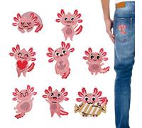 Patches de vêtements - Designs d'animaux de 8 pièces, pas d'applications de tissu à coudre | Embellissements de tissu sans point, fer brodé vibrant sur les transferts, accessoires de mode amusants