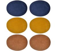 Patches du coude 6pcs ovale 3 Color Fer sur patchs DIY DIY Suede Réparation du coude pour vêtements en jeans Vestes Tops pour les cavaliers
