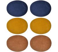 Patches du coude, plaques de coude pour cavaliers, patchs de coude 6pcs ovale 3 Color Fer sur patchs décoratifs bricolage en daim Patches de coude Patches pour vêtements en jean