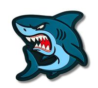 Patches pour sac à dos militaire requin - Patch tactique Cross Training - Accessoire sac à dos et gilet - Patchs pour sac à dos militaire PVC avec relief, fermeture à crochet et boucle Shark