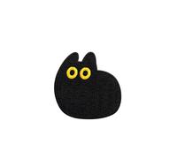 Patches pour vêtements Écusson brodé Chat Noir Mignon - Autocollant en tissu for téléphone, carnet, iPad(40 * 39mm)