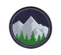 Patchion - 1 pièce - Rond - Multicolore - 7 cm x 7 cm - Classique - Aventure - Écusson brodé - À coudre