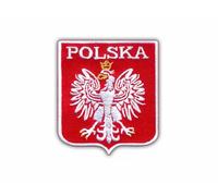 Patchion Armoiries Polonaises - Pologne - Standard - POLOGNE - Noir Crochet Et Boucle - Patch/Badge/Emblème Brodé