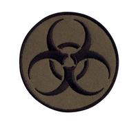 Patchion - Biological Threat - Rond - Écusson brodé à coudre - 7.5 cm x 7.5 cm - Polyester - Classique - Super-héros - Iron-on - 1 pièce