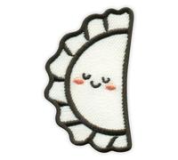 Patchion Cute Kawaii Dumpling - Blanc, crochet et boucle compatibles avec VELCRO® - Patch/Insigne/Emblème brodé