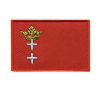 Patchion Drapeau de Free City of Danzig - Noir, crochet et boucle compatibles avec VELCRO® - Patch/Insigne/Emblème brodé