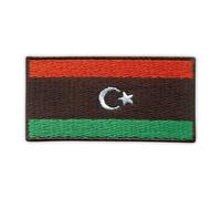 Patchion Drapeau De La Libye - Noir Crochet Et Boucle - Patch/Badge/Emblème Brodé