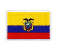 Patchion Drapeau De L'Équateur - Blanc Crochet Et Boucle - Patch/Badge/Emblème Brodé