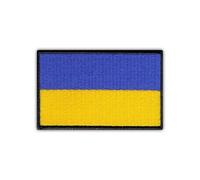 Patchion Drapeau De L'Ukraine - Grand - Crochet Noir Et Boucle - Patch Brodé/Badge/Emblème