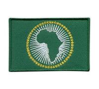 Patchion Drapeau de the African Union - since 2010 - Blanc, crochet et boucle compatibles avec VELCRO® - Patch/Insigne/Emblème brodé
