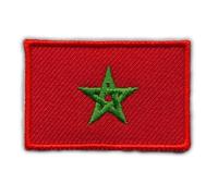 Patchion Drapeau Du Maroc - Noir Crochet Et Boucle - Patch/Badge/Emblème Brodé