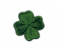 Patchion - Écusson brodé à coudre Motif trèfle à quatre feuilles - Vert - 3 cm x 3 cm - Clairon - Iron-on