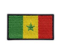 Patchion Écusson brodé drapeau du Sénégal à coudre - 1 pièce - Rectangulaire - patch à coudre - patch