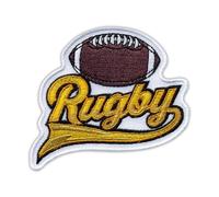 Patchion Rugby Version Jaune à coudre - 8.2 cm x 8 cm - 1 pièce - Classique - Patch de Rugby
