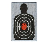 Patchion Shooting Target - Human Body - Blanc, crochet et boucle compatibles avec VELCRO® - Patch/Insigne/Emblème brodé