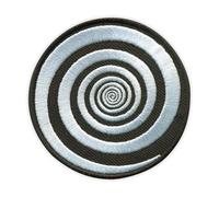 Patchion SPIRAL - Optical illusion, Op-Art series - Noir, crochet et boucle compatibles avec VELCRO® - Patch/Insigne/Emblème brodé