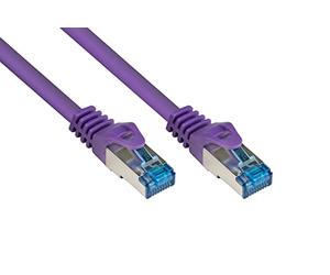 Patchkabel Cat. 6a S FTP, PiMF halogenfrei 500MHz violett 0,5m