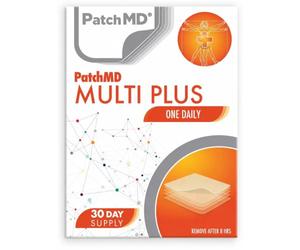 PATCHMD - Patch topique Multi Plus - 30 jours d'approvisionnement | Patchs topiques quotidiens pour l'énergie et le bien-être, alternative aux pilules
