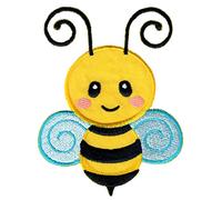 PatchMommy Écusson abeille thermocollant enfant - patch brodé lavable 9 x 7 cm - à coudre ou à repasser pour vestes & sacs à dos