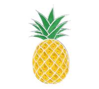 PatchMommy Écusson ananas thermocollant enfant - patch brodé lavable 9 x 4.5 cm - à coudre ou à repasser pour vestes & sacs à dos