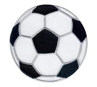 PatchMommy Écusson ballon de foot thermocollant enfant - patch brodé lavable 9 x 9 cm - à coudre ou à repasser pour vestes & sacs à dos