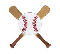 PatchMommy Écusson batte et balle de baseball thermocollant enfant - patch brodé lavable 9 x 8.25 cm - à coudre ou à repasser pour vestes & sacs à dos