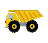 PatchMommy Écusson camion-benne thermocollant enfant - patch brodé lavable 5 x 9 cm - à coudre ou à repasser pour vestes & sacs à dos