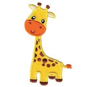 PatchMommy Écusson girafe thermocollant enfant - patch brodé lavable 9 x 5.75 cm - à coudre ou à repasser pour vestes & sacs à dos