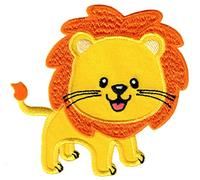 PatchMommy Écusson lion thermocollant enfant - patch brodé lavable 8.5 x 9 cm - à coudre ou à repasser pour vestes & sacs à dos