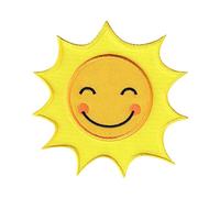 PatchMommy Écusson soleil thermocollant enfant - patch brodé lavable 9 x 9 cm - à coudre ou à repasser pour vestes & sacs à dos