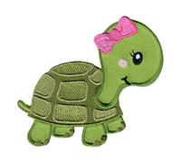 PatchMommy Écusson tortue thermocollant enfant - patch brodé lavable 7.5 x 9 cm - à coudre ou à repasser pour vestes & sacs à dos