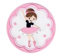 PatchMommy Patch Écusson Brodé Thermocollant en Forme de Ballerine Ballet - Pièce Brodée à Coudre ou Coller au fer à Repasser pour Enfant et Bébé